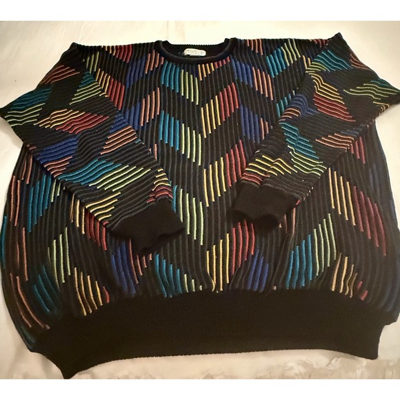 Vintage 90s Norm Thompson Tundra Coogi Style Sweater XXL - Picture 1 of 10
